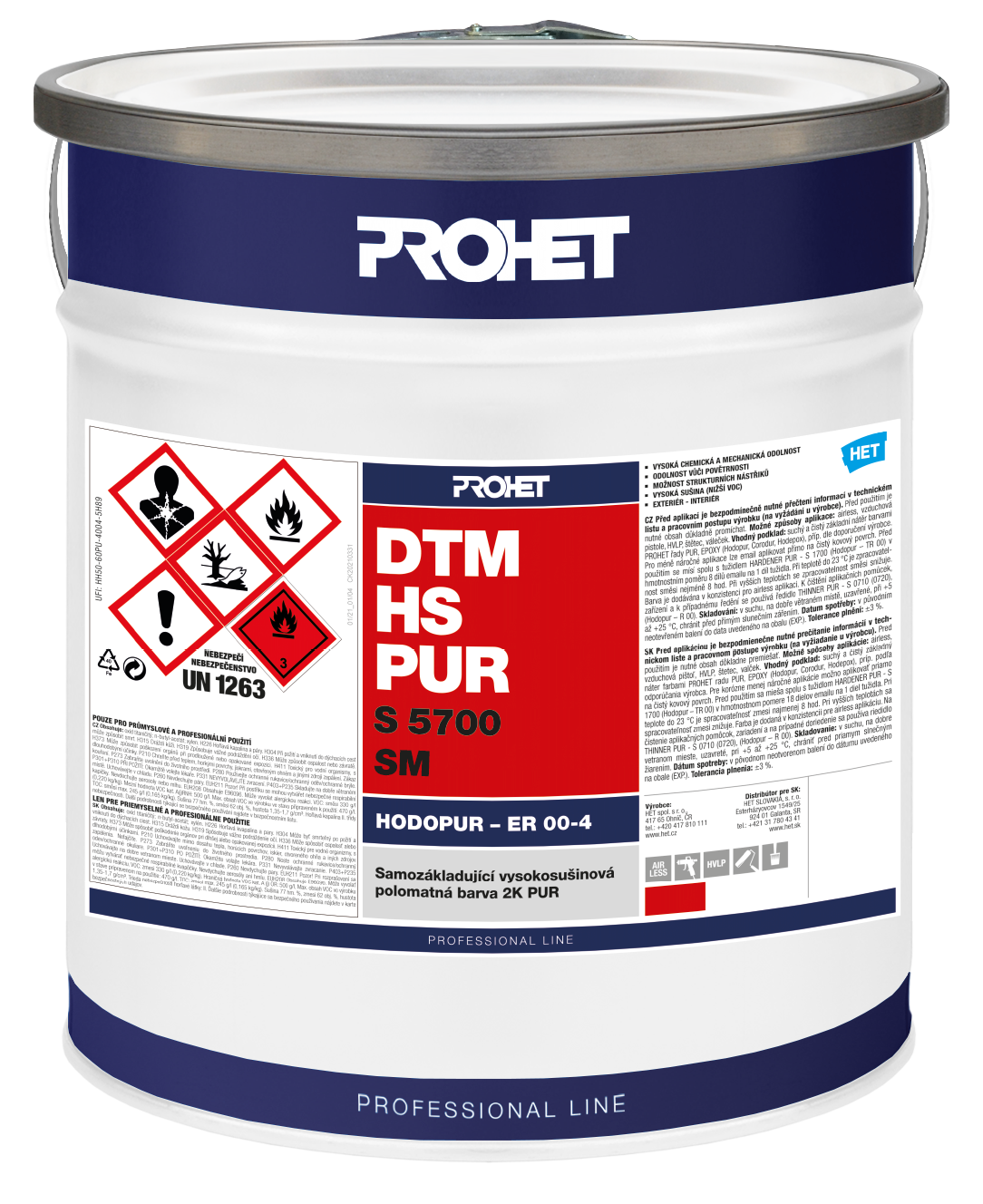 Typickým použitím jsou povrchy strojů, dopravní a stavební technika, ocelové konstrukce a stavebnictví všeobecně. Vhodná pro střední mechanickou zátěž. 